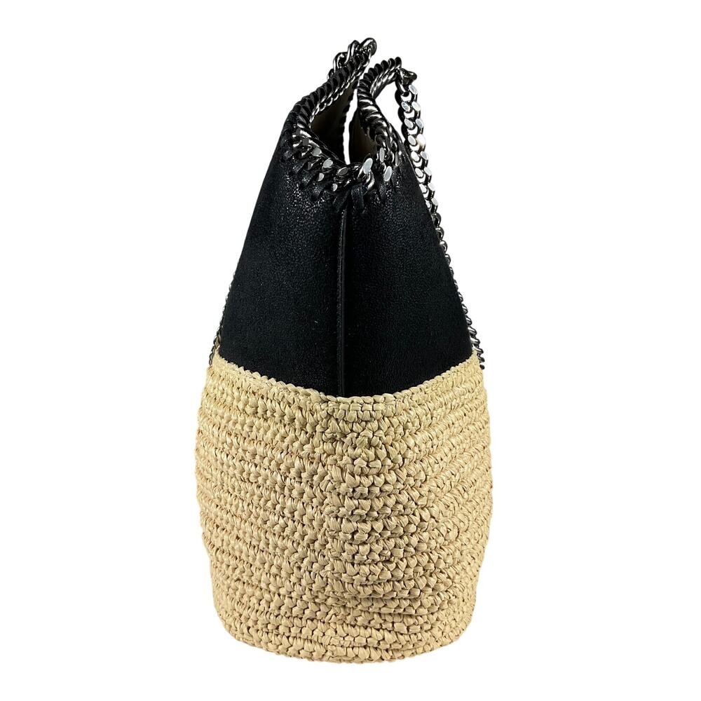 Stella Mccartney Two Tone Black Falabella Tote Bag - Picture 3 of 12